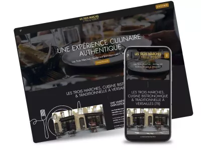 Capture d’écran du site restaurant Les Trois Marches